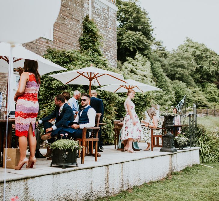 Green, White &amp; Gold Wedding at Buckland Tout Saints, Devon |  Darina Stoda Photography