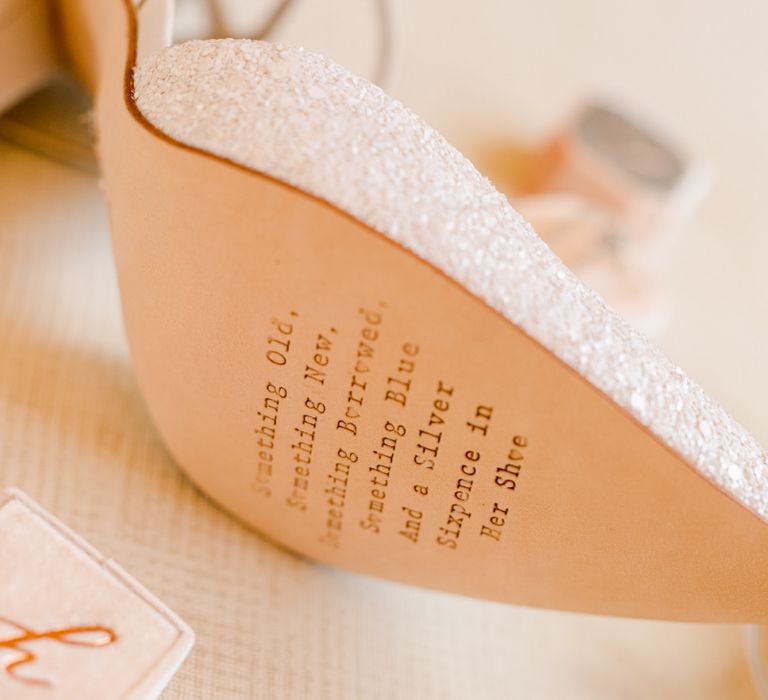 Wedding shoes with personalised soul