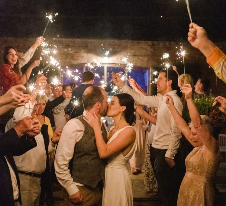 Sparkler exit for bride and groom