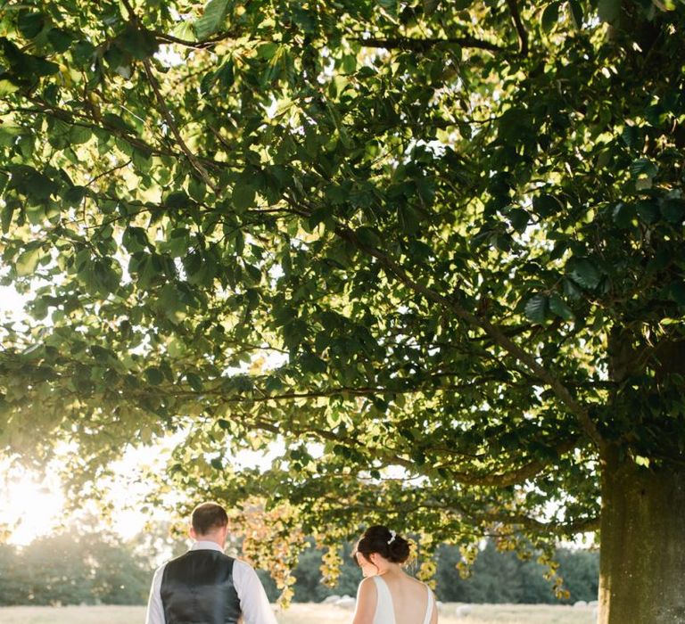 Low back wedding dress with undo