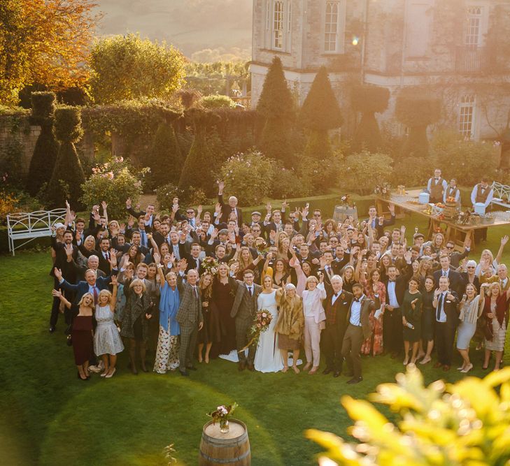 Wedding Guests Portrait in The Gardens of Euridge Manor