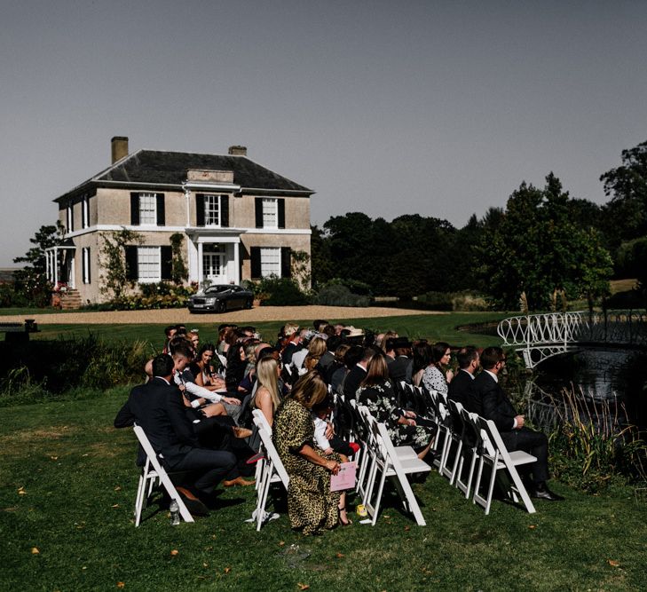 Outdoor wedding ceremony at Preston Court