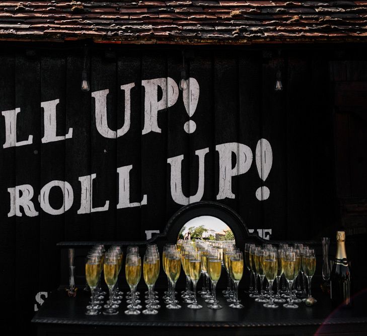 Roll up! Roll up! Champagne bar at Preston Court