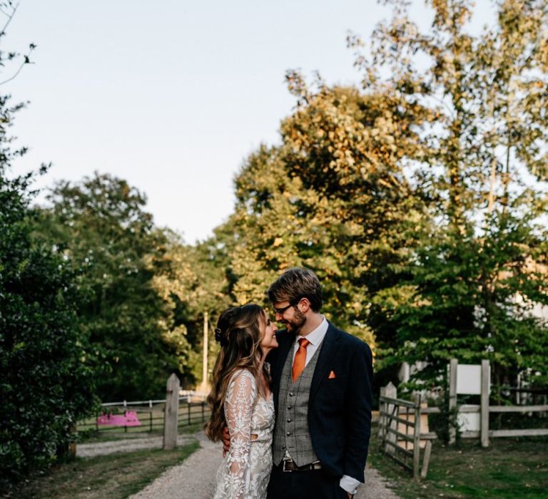 Bride and groom portrait by Epic Love Story