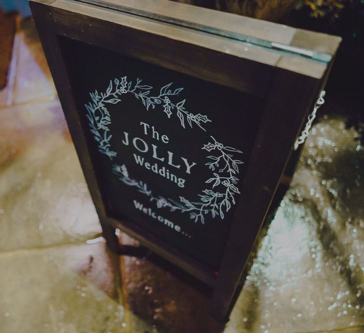 Jolly Christmas wedding sign