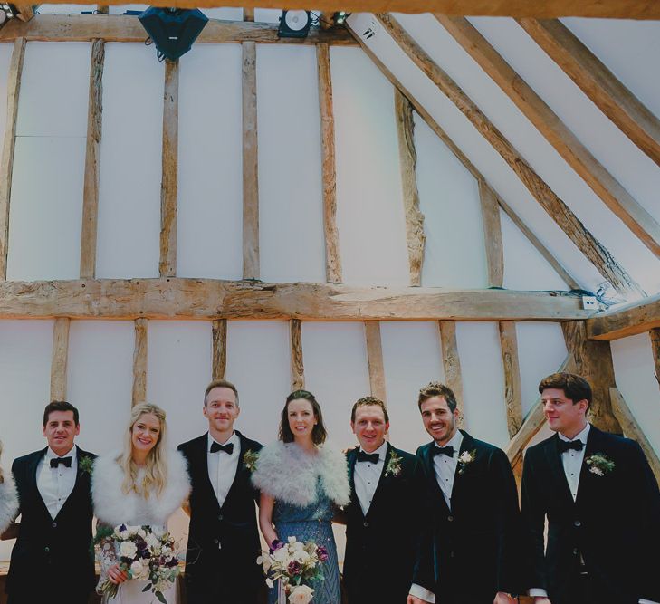 Wedding Party portrait at South Farm on Croxton Estate, Cambridgeshire