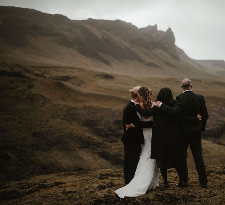 Iceland Elopement Wedding // Bride In Sequin Suzanne Harward Dress // Images By James Frost Photography // Personalised Wedding Vows