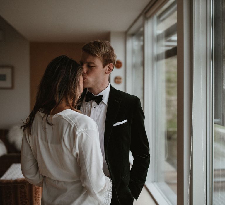 Iceland Elopement Wedding // Bride In Sequin Suzanne Harward Dress // Images By James Frost Photography // Personalised Wedding Vows