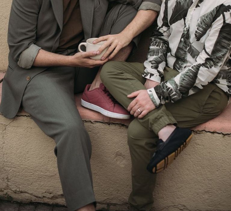 Groomsmen Relaxing Before the Wedding