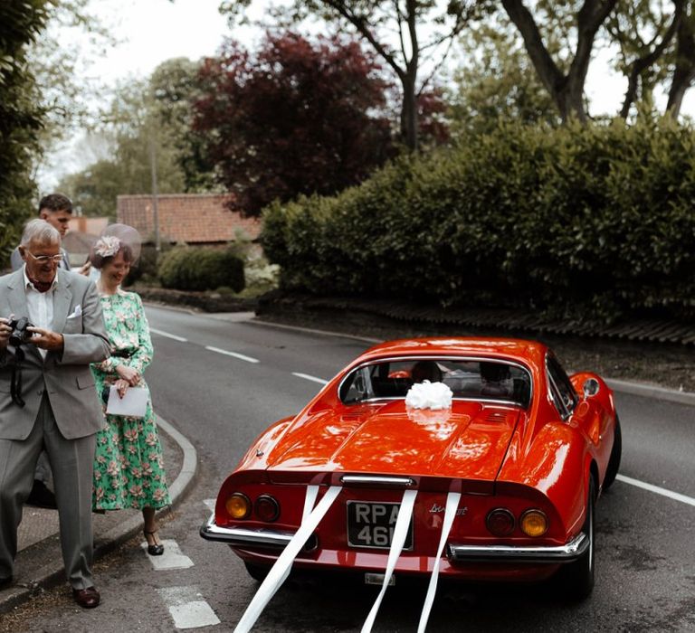 Red Vintage Wedding Car