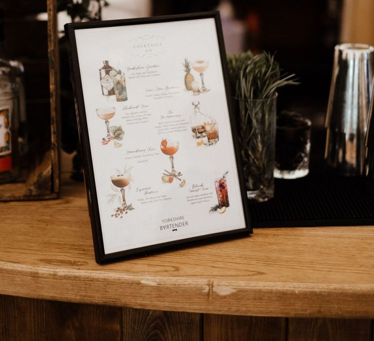 Wedding Cocktail Selection Sign