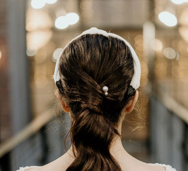 Slick Bridal Pony Tail with Twisted Detail