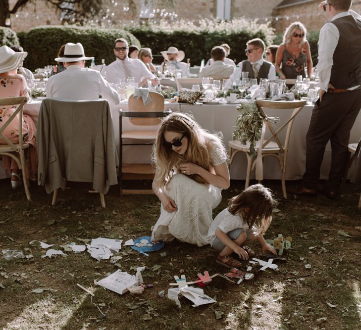 Intimate French Destination Wedding With Outdoor Ceremony Bride In Leonora Wtoo by Watters Images By Marine Marques Photographe