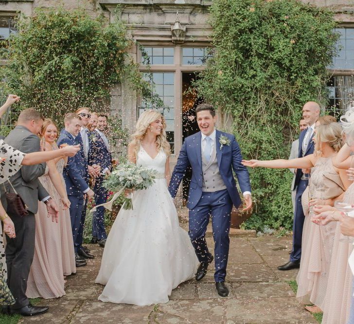 Confetti moment at Askham Hall