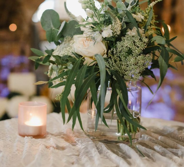 Wedding flowers in vase