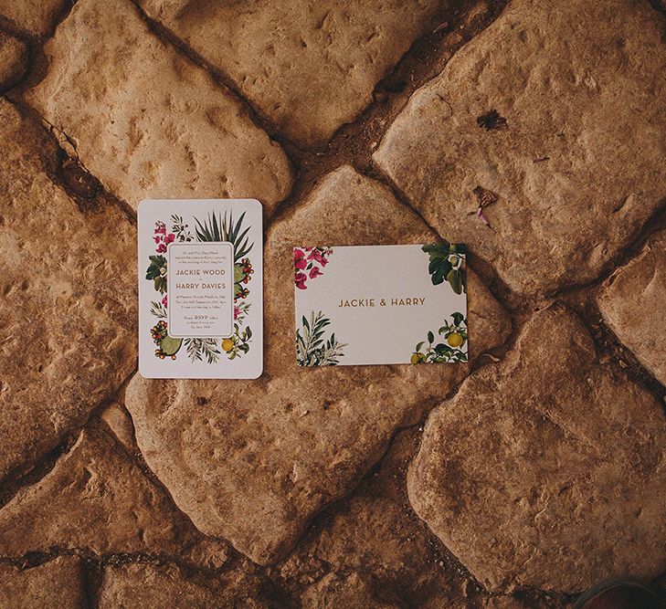 Wedding Stationery | Brightly Coloured Destination Wedding at Masseria Potenti Wedding Venue, Puglia, South Italy | Petar Jurica Photography | Marco Odorino Film