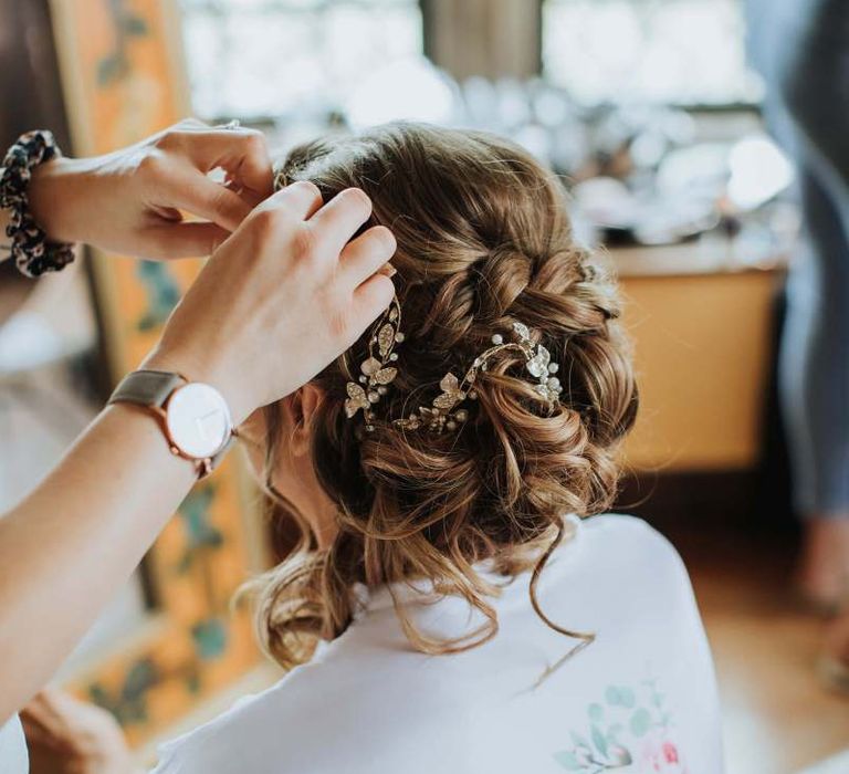 Bridal Hair Up Do With Hair Accessories