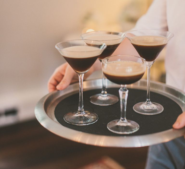 Tray of Expresso Martini Cocktails