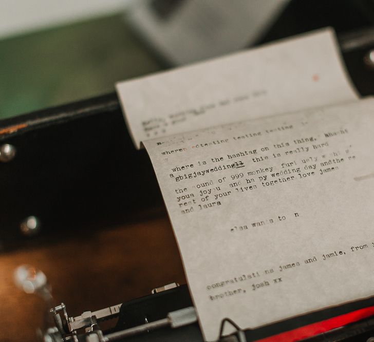 Vintage Typewriter Wedding Decor / Image By Lianne Gray Photography