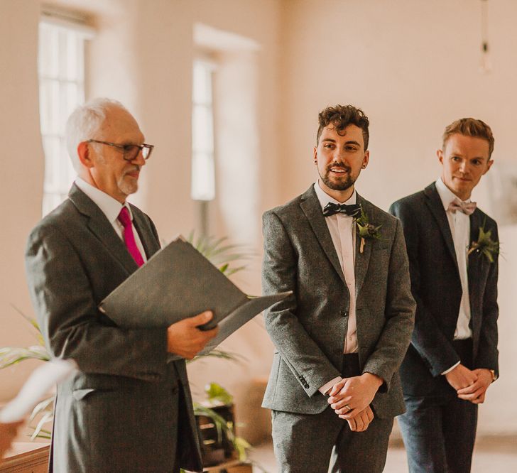 Wedding Ceremony At Gibson Mill / Foliage And Plant Filled Industrial Wedding At Gibson Mill And The Arches Dean Clough Yorkshire With Images From Lianne Gray Photography