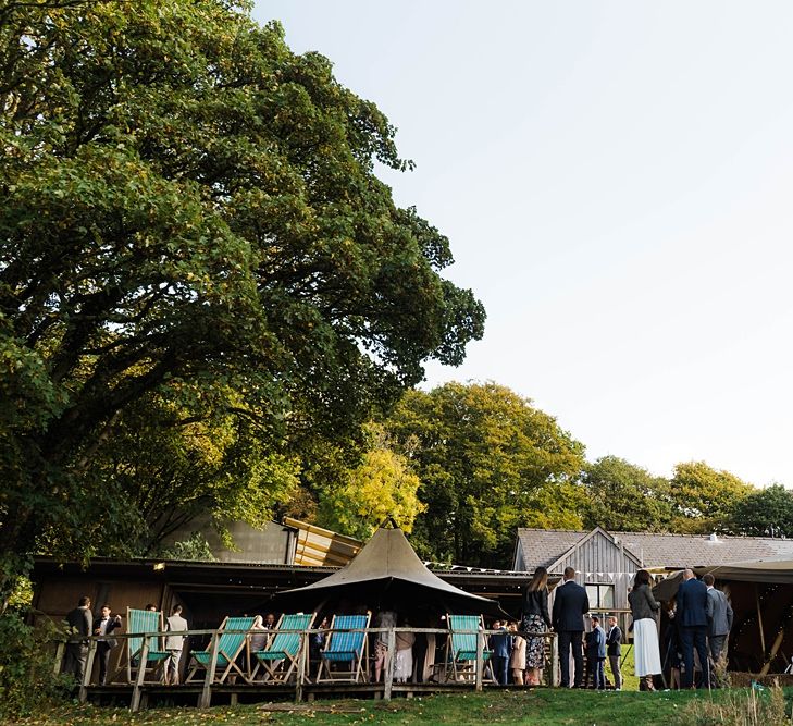 Tipis at Fforest Farm | Lace KatyaKatya Dress for Tipi Wedding at Fforest Farm | Claudia Rose Carter Photography