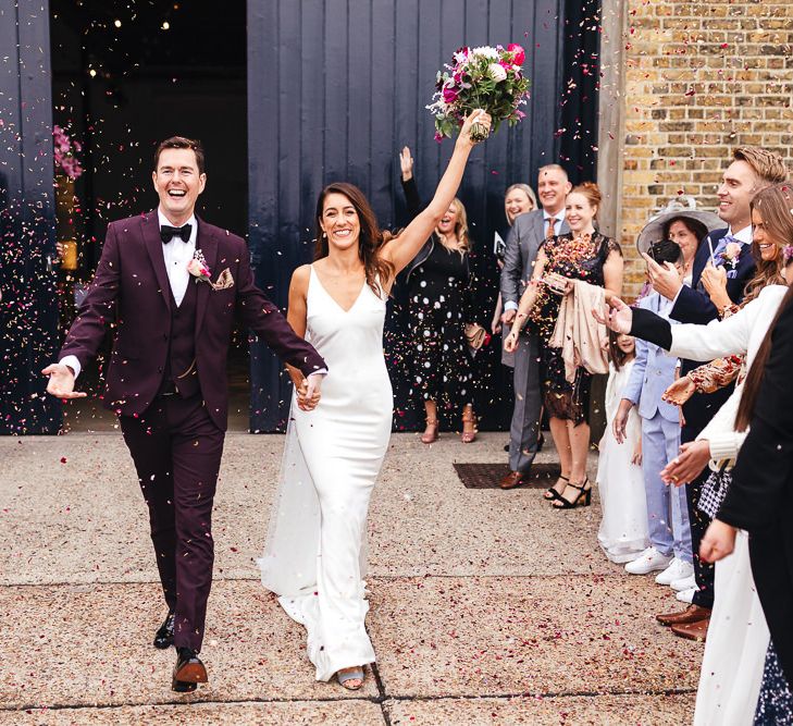 Confetti shot at Trinity Buoy Wharf ceremony