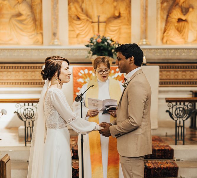 NHS Doctor and Nurse exchanging vows at hospital chapel