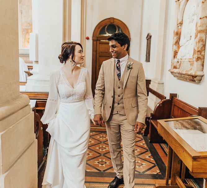 NHS Dr Annalan Navaratnam and Nurse Jann Tipping get married at hospital chapel