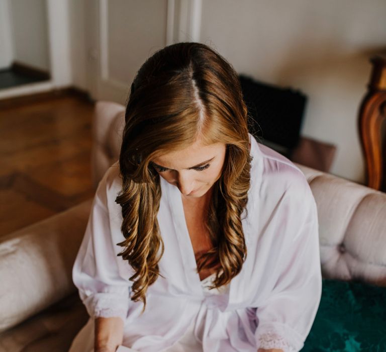 Bridal preparations at Italian wedding