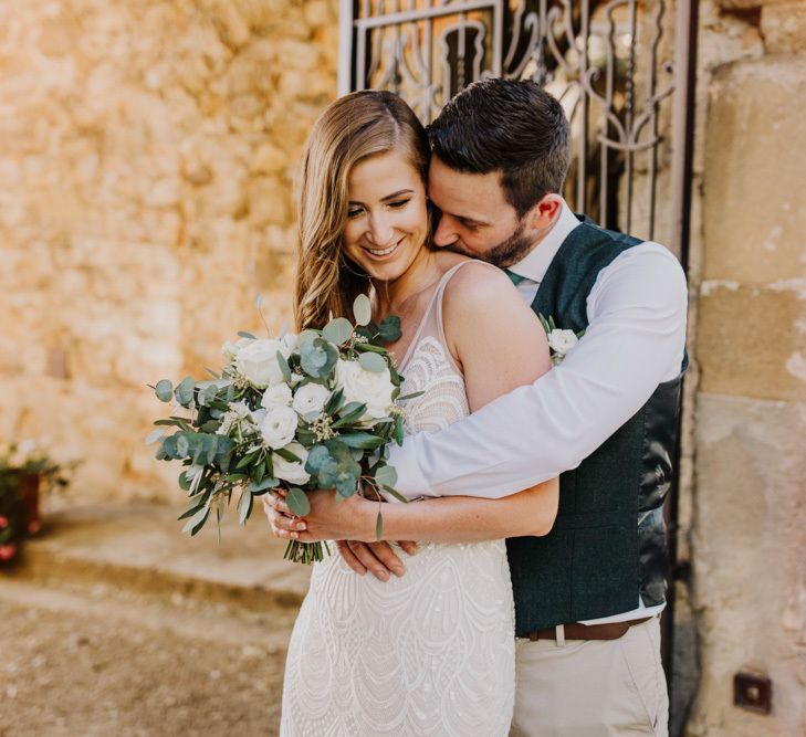 Bride and groom at Italian wedding