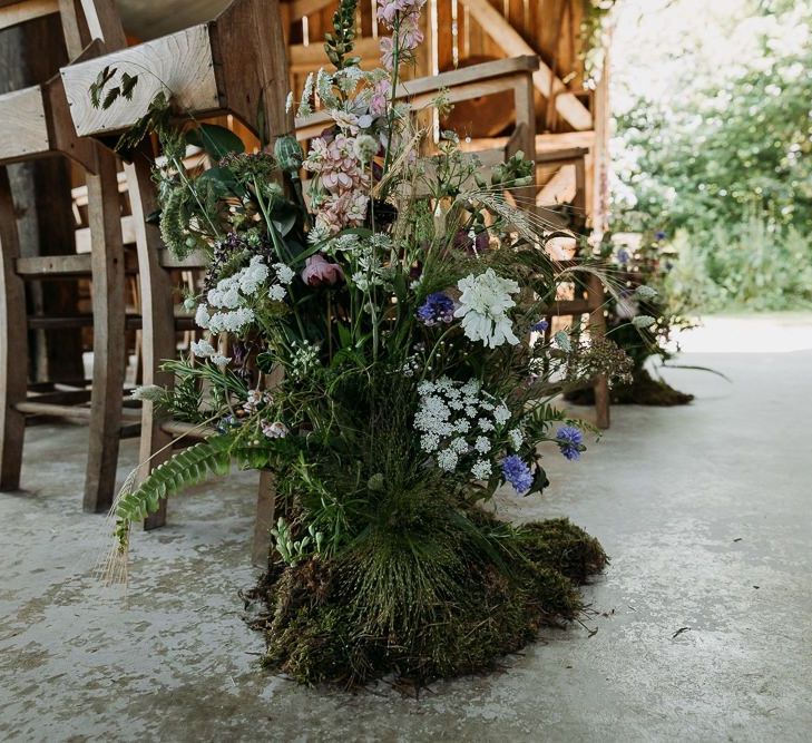 Wedding Aisle Decor Wild Flowers