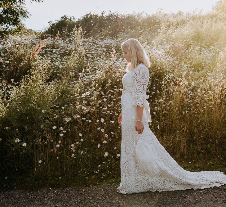 Bride Wearing Fleetwood of London Wedding Dress