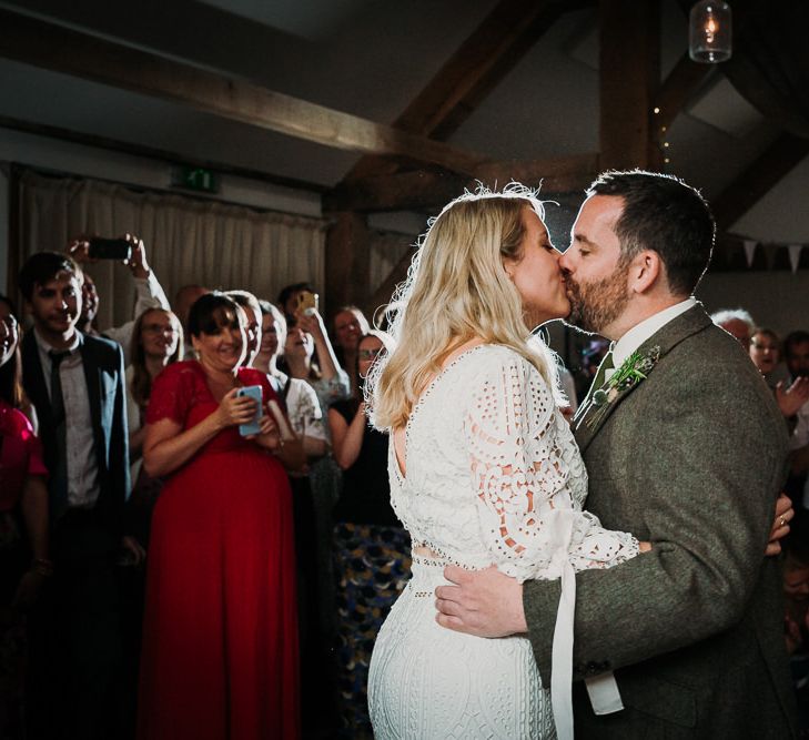 Bride and Groom During First Dance