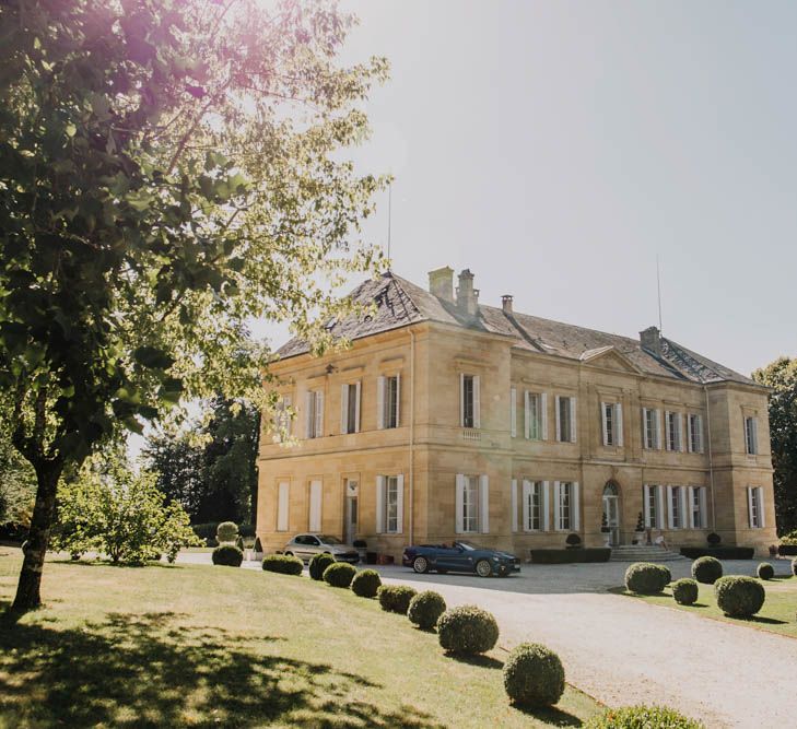 Chateau La Durantie, Dordogne | Outdoor Seating Area and Macaroon Tower at French Chateau Wedding | Lush Imaging