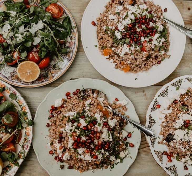 Wedding Catering | Macramé &amp; Dreamcatcher Woodland Wedding at Upthorpe Wood | Camilla Andrea Photography