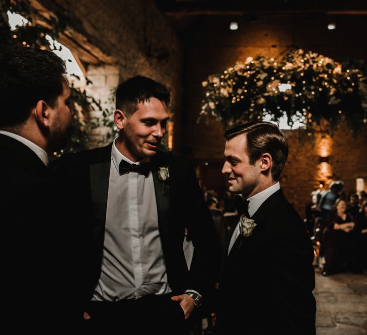 Groomsmen at the Altar in Tuxedos