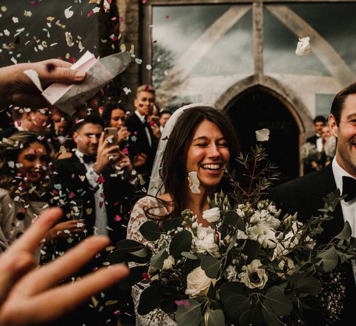 Black Tie Cripps Barn Wedding Confetti Moment