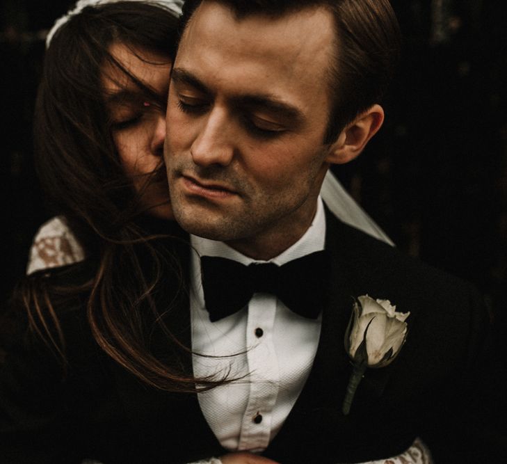 Groom in Tuxedo and Bow Tie