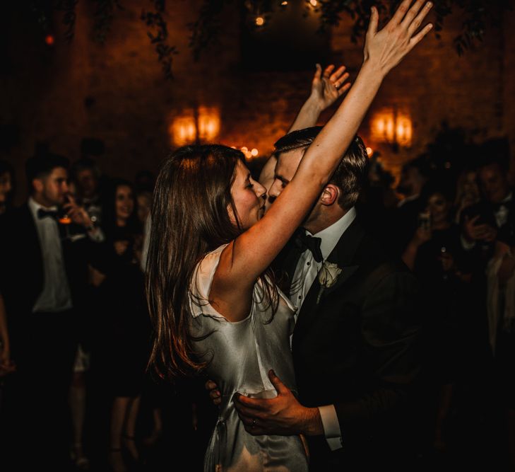 Intimate Moment Between Bride and Groom During First Dance