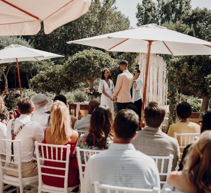 Outdoor Spanish wedding ceremony