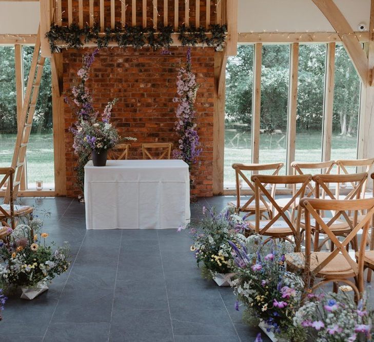 Aisle and Altar Wedding Flower Decorations