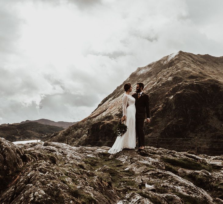 Stunning Snowdonia wedding with mountain backdrop