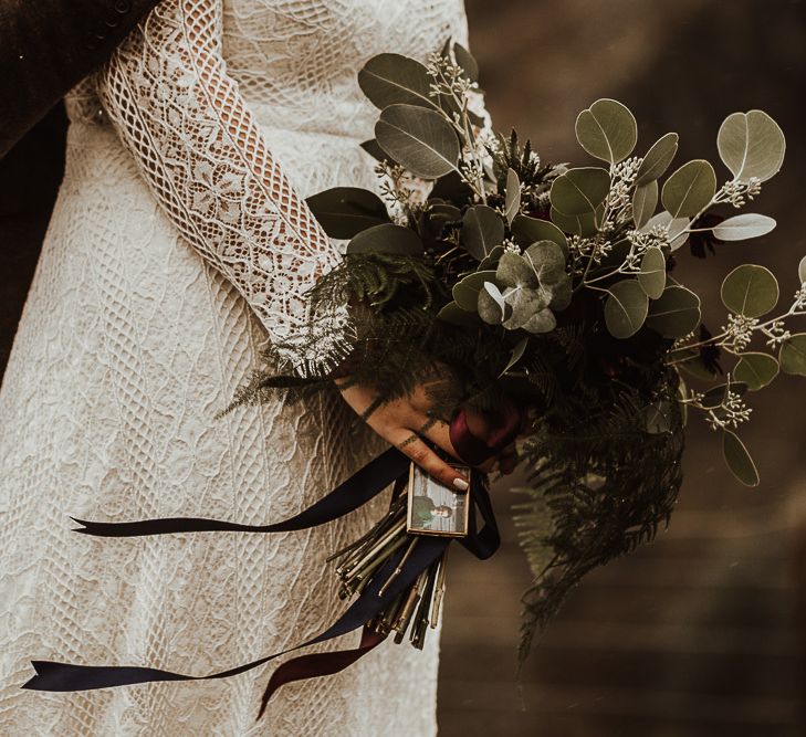 Foliage bouquet for bride