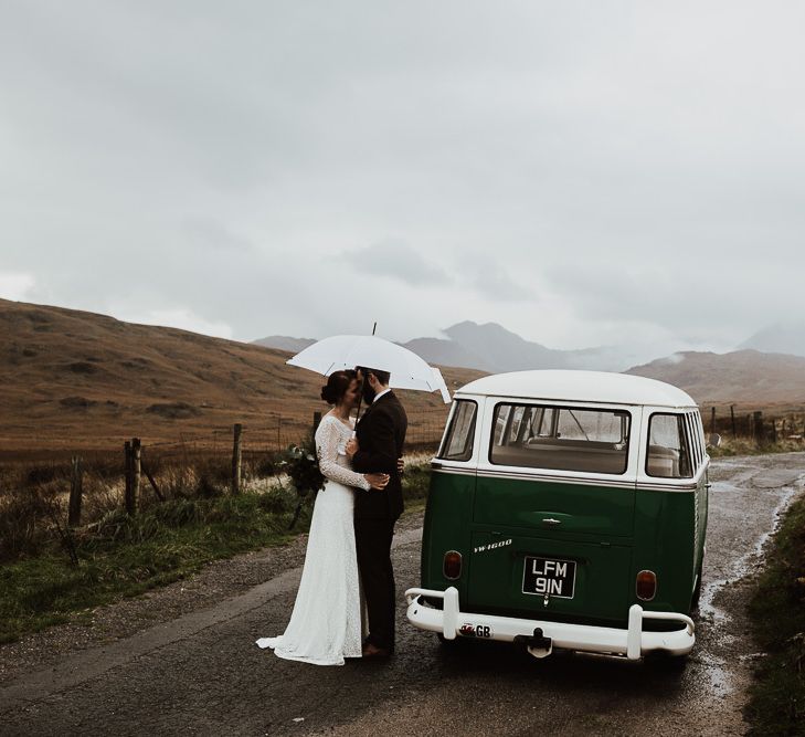 VW Campervan wedding transport