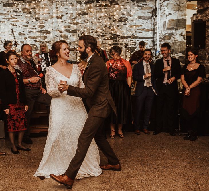 Bride and groom first dance