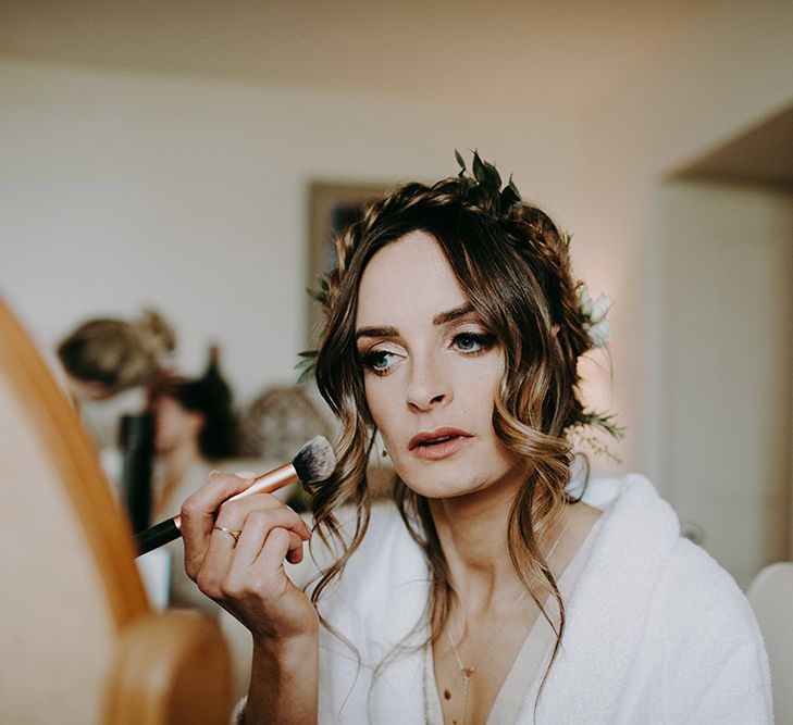 Bride Applying Own Makeup