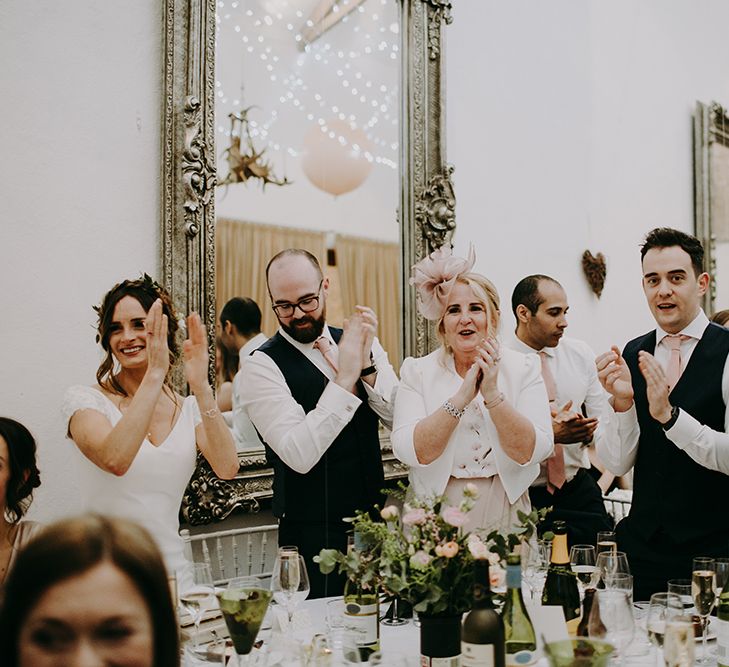 Top Table Clapping During the Wedding Speeches