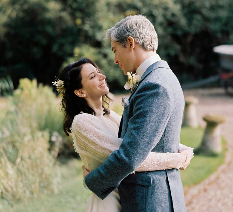 Gorgeous guests. British tweed countryside wedding complete with Vintage Fun Fair | Sandra Mansour Dress | Hunter Wellies | Marleybrook House | Hunter Wellies | Images by David Jenkins