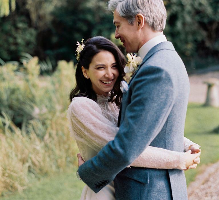 Gorgeous guests. British tweed countryside wedding complete with Vintage Fun Fair | Sandra Mansour Dress | Hunter Wellies | Marleybrook House | Hunter Wellies | Images by David Jenkins