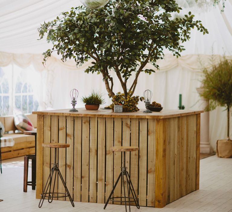 Decor by Venue. British tweed countryside wedding complete with Vintage Fun Fair | Sandra Mansour Dress | Hunter Wellies | Marleybrook House | Hunter Wellies | Images by David Jenkins